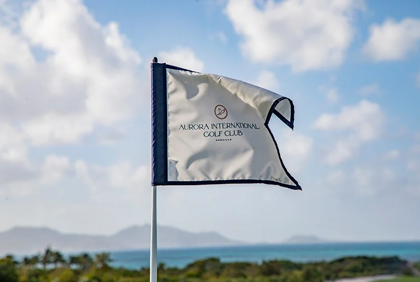 Aurora international golf club flag